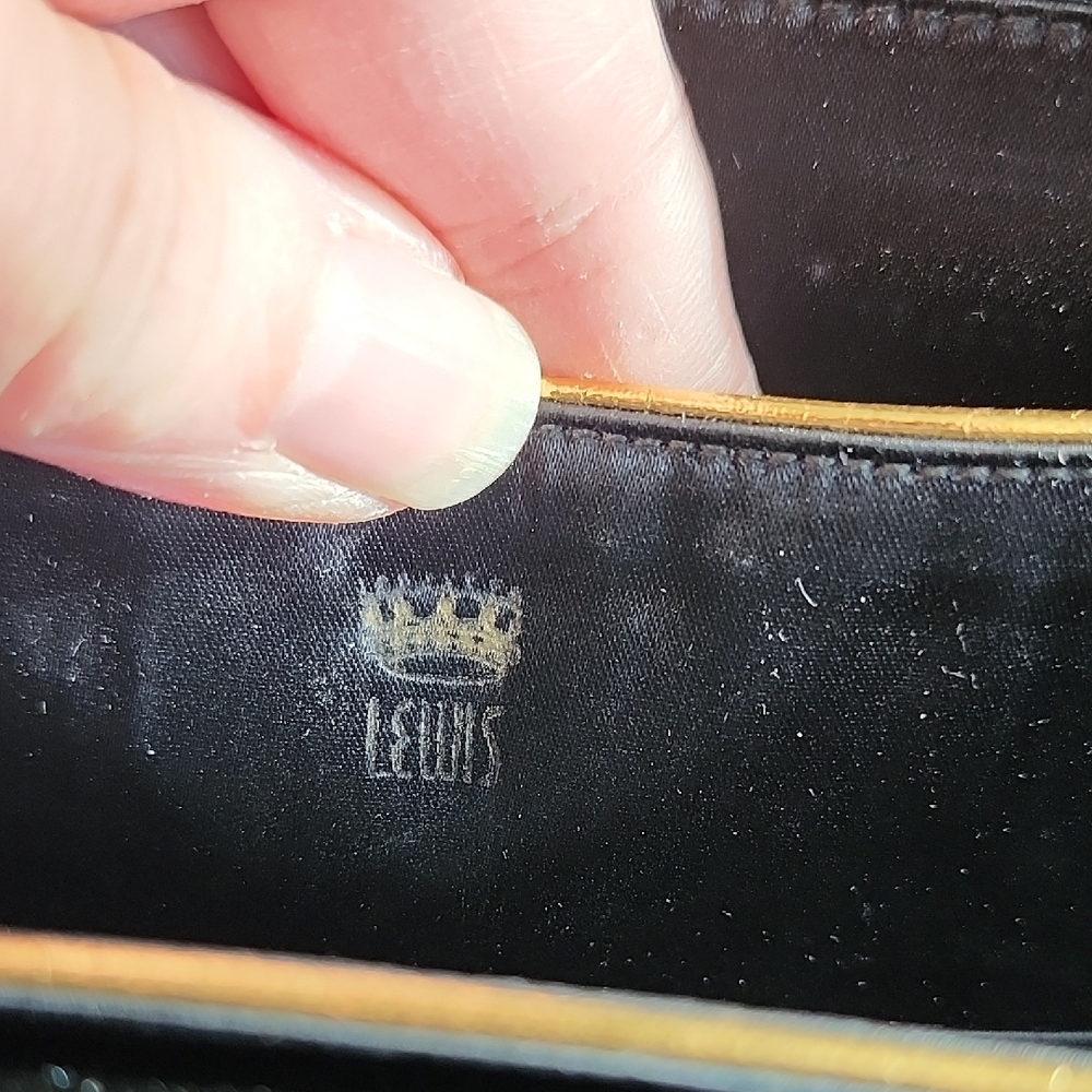 Vintage (Excellent Condition) David Lewis Kidney Shaped Black Fabric Bag, $45 - Picture 3 of 15